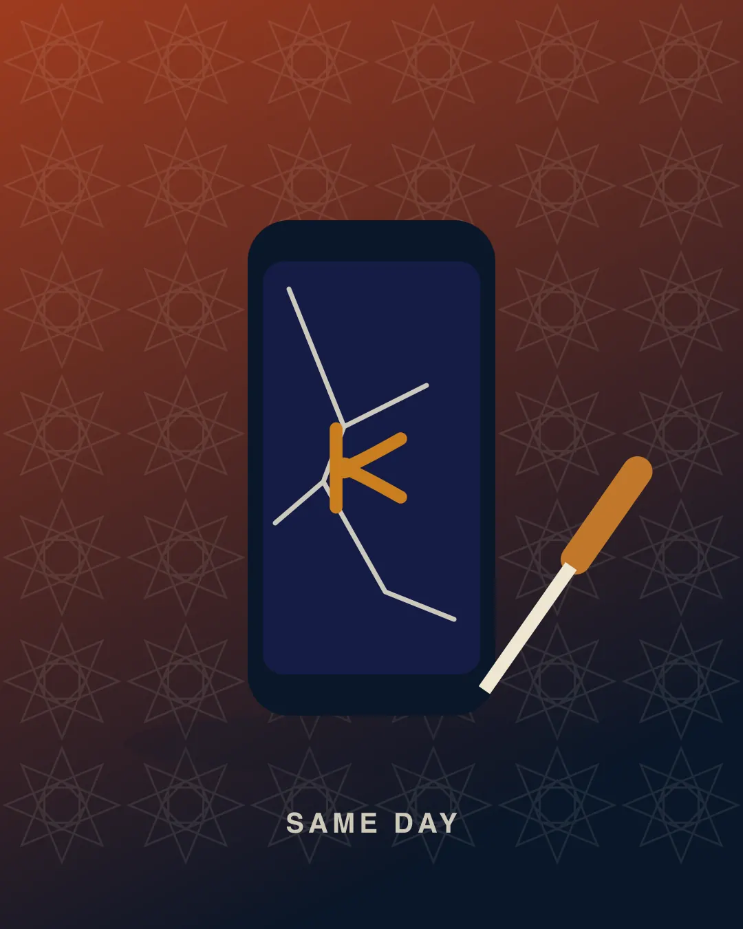 Android screen replacement (same day)