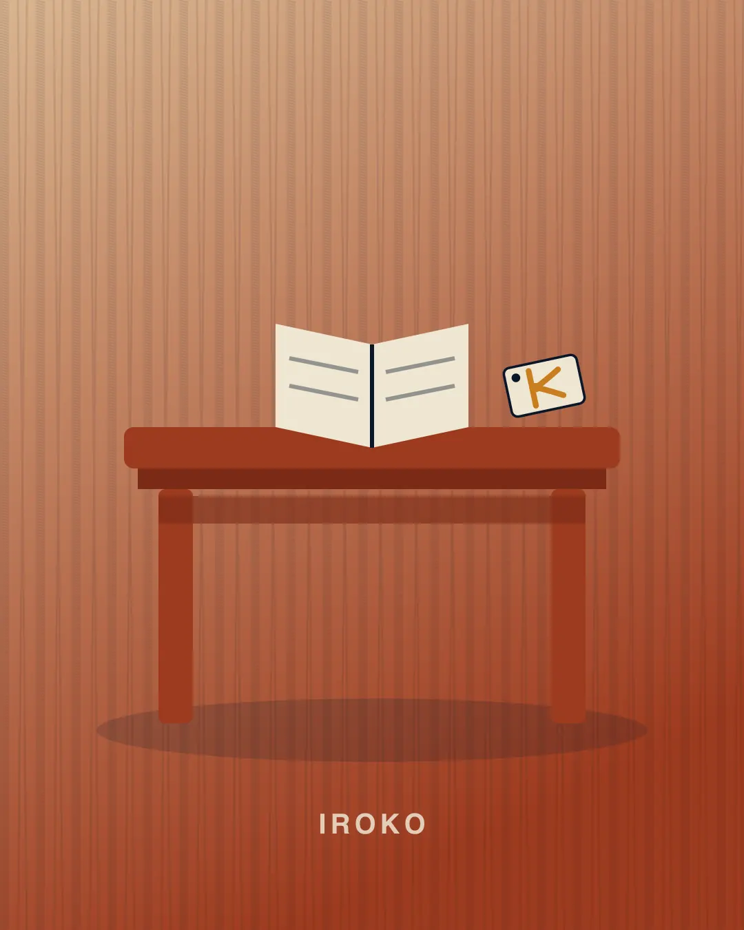 Reading table, iroko