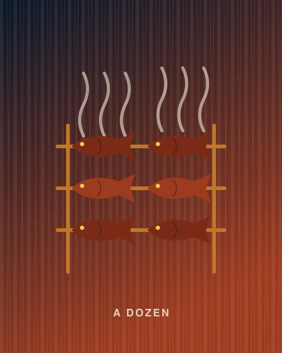 Smoked bonga, a dozen